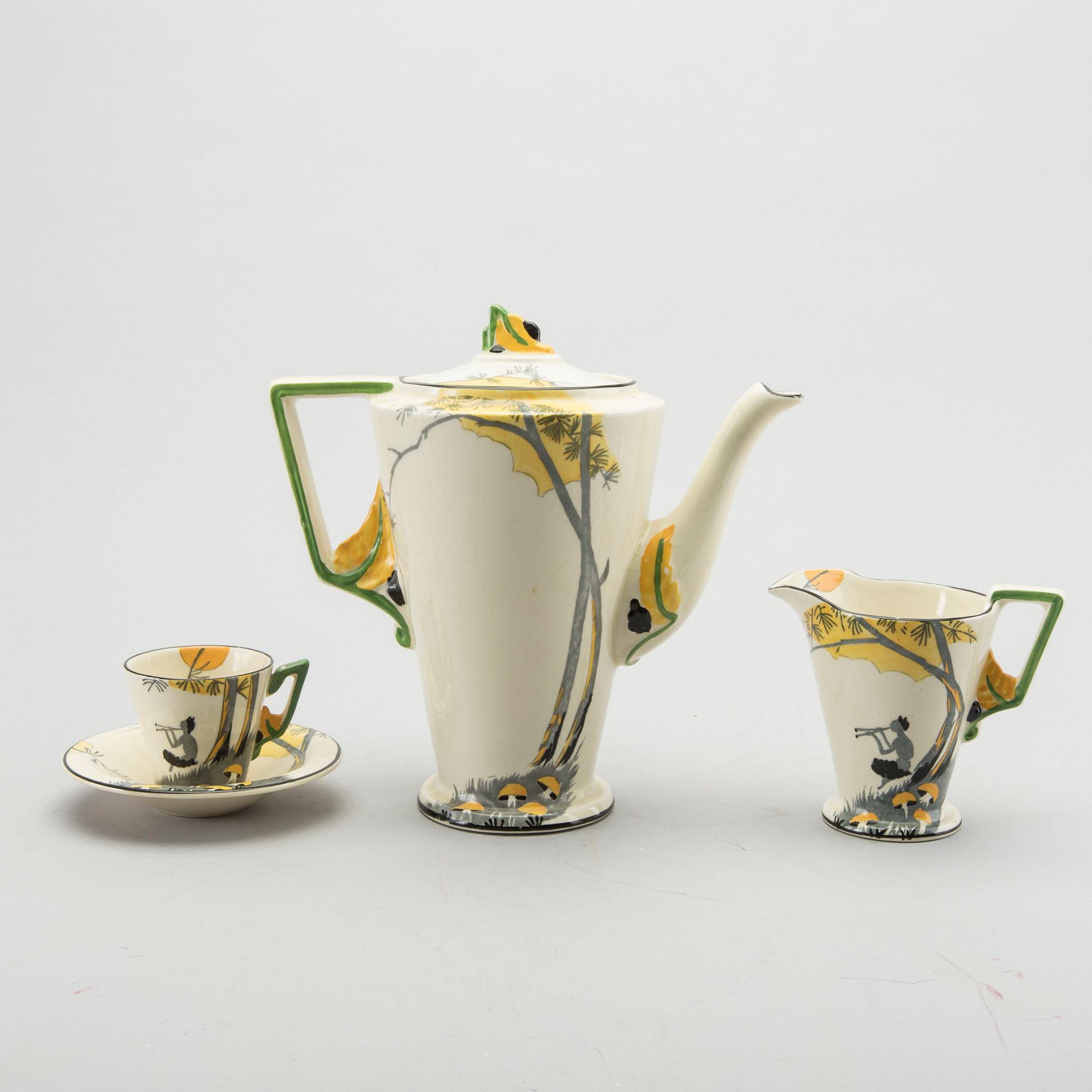 A 45+ 8 pcs Burleigh art deco dinner service.