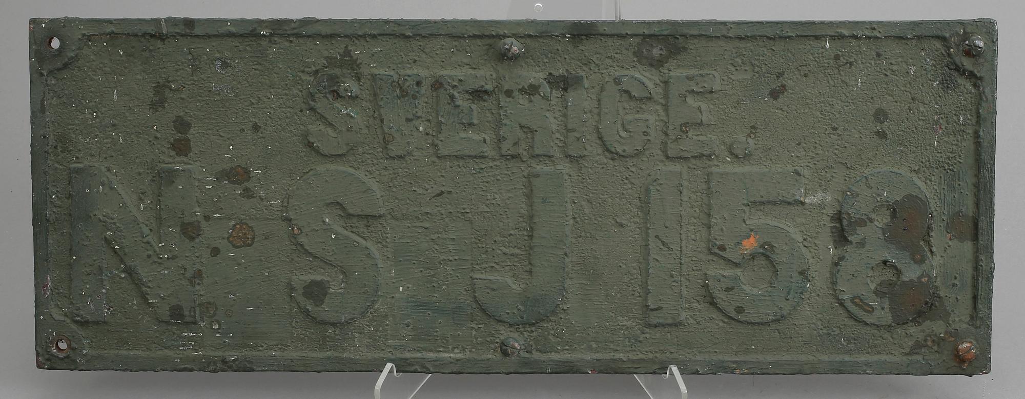 TÅGSKYLT, gjutjärn, 1900-talets början.