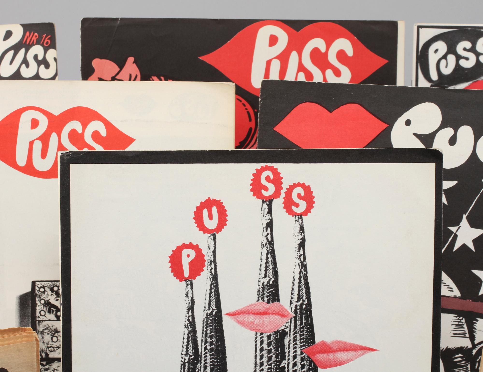 TIDSSKRIFTER, 8 st, "Puss", samt VYKORT, 6 st, Marie-Louise de Geer Bergenstråhle.