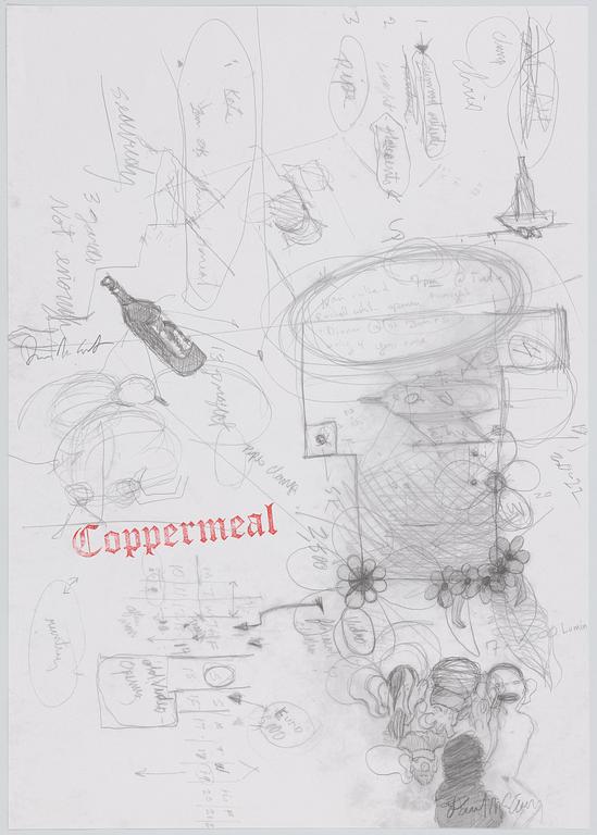 Paul McCarthy, "Coppermeal 1,2,3, 4", fyra litografier.