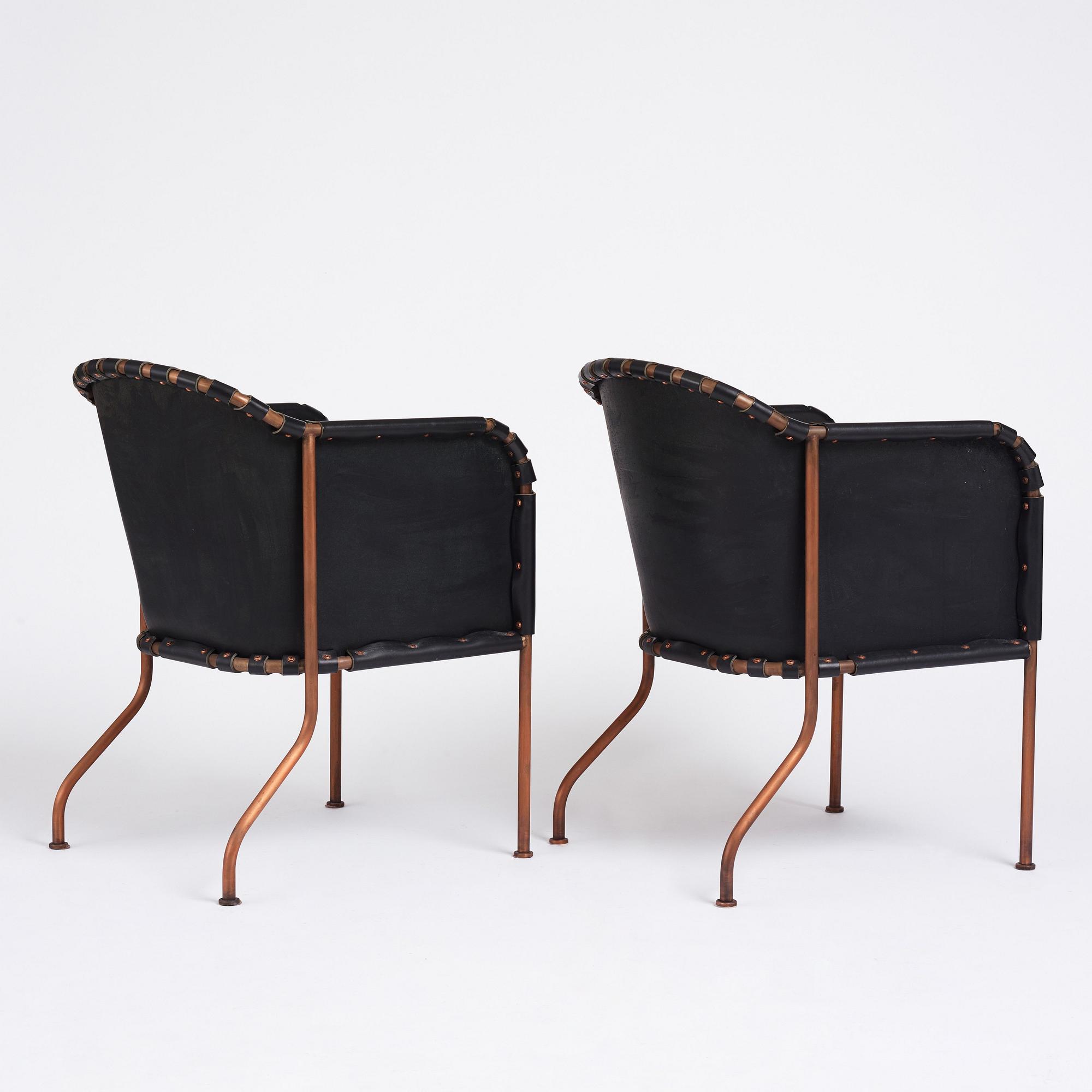 Mats Theselius, a pair of 'Ambassad' easy chairs, Källemo, Sweden, post 1999.