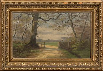 AUGUST JACOBSEN, oil on canvas. Signed.