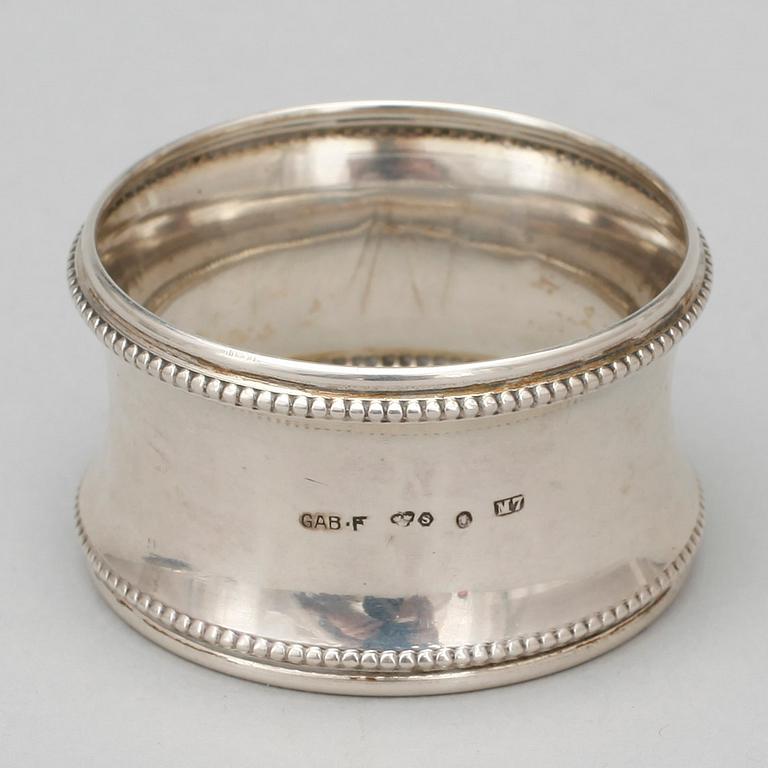 PARTI SILVER, 6 delar, bla K. Anderson. 1800-1900-tal. Tot ca 255 gram.