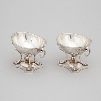 A pair of Danish Silver Salt Cellars, mark of Assay Master Simon Groth 1895.