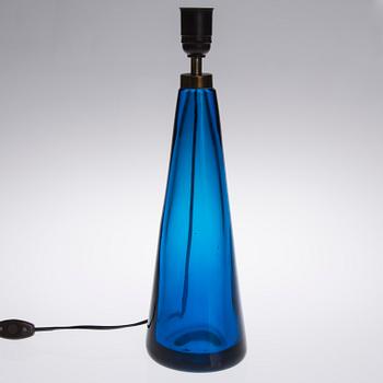 BORDSLAMPA, glas, 1960-tal.