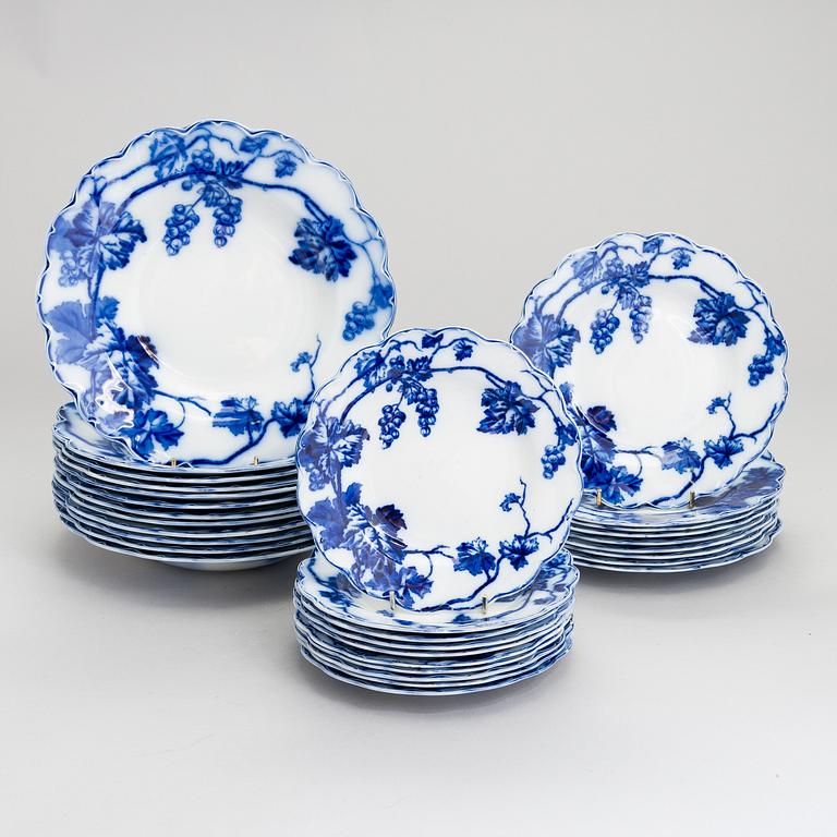 A 62-piece Johnson Brothers dinnerware set.