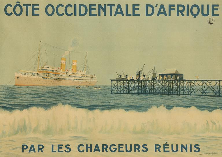 Sandy Hook, "Chargeurs Réunis - Côte Occidentale d'Afrique".