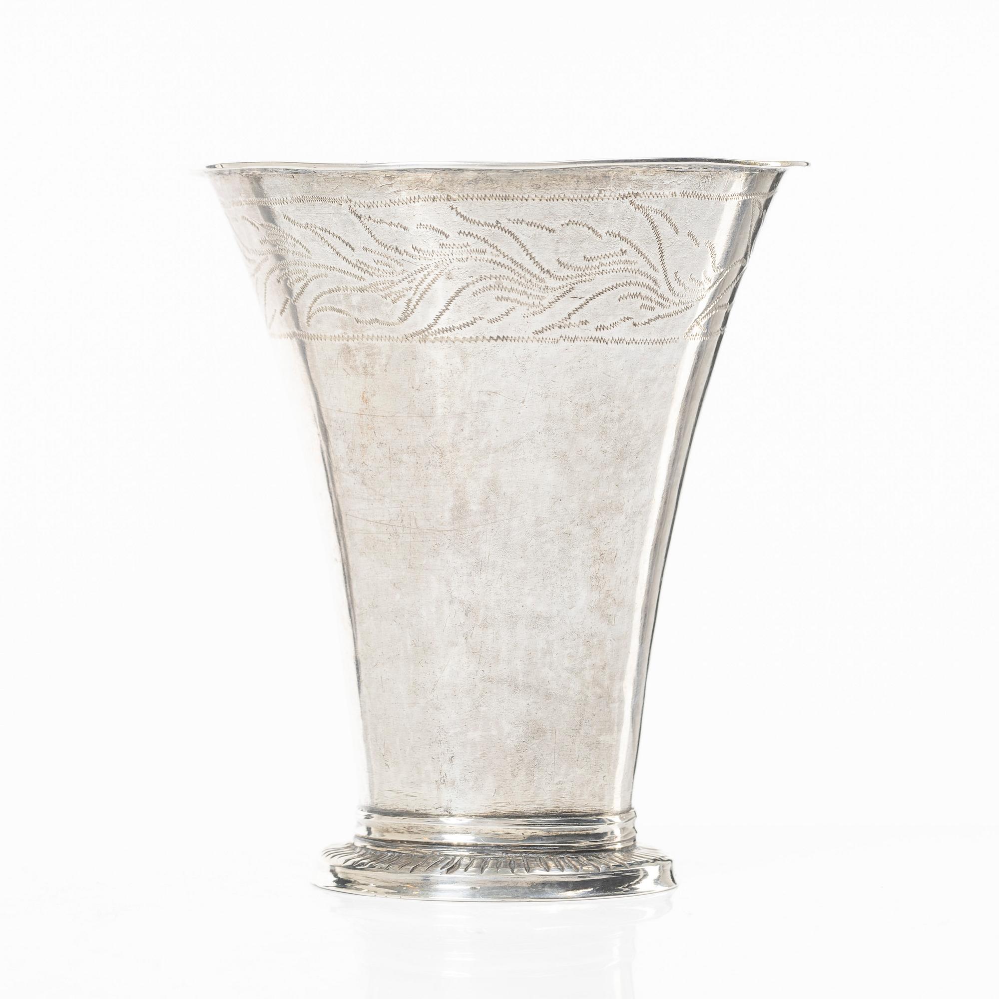 A Swedish silver beaker, mark of Peter Ohlijn, Karlskrona 1796.