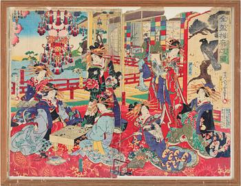 Chikashige Morikawa · CHIKASHIGE MORIKAWA, träsnitt, diptyk.