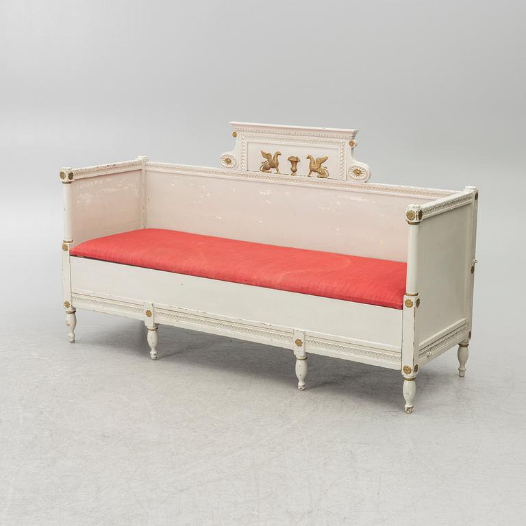Sofa bed, late Gustavian style, 19th century.