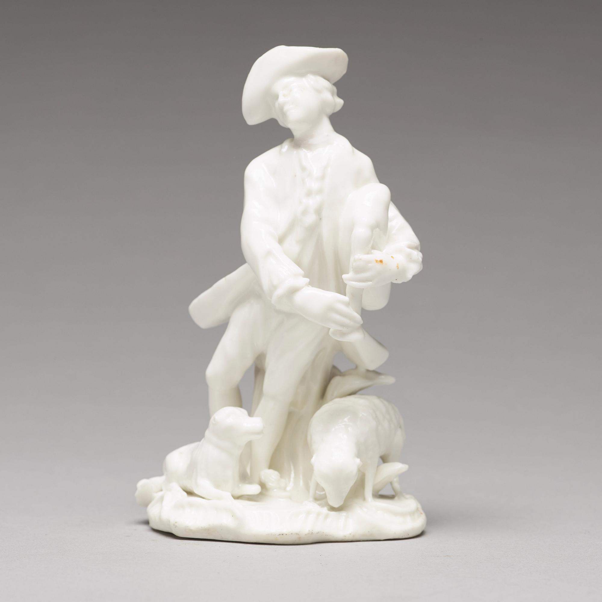 FIGURIN, mjukt porslin. Marieberg, 1700-tal.