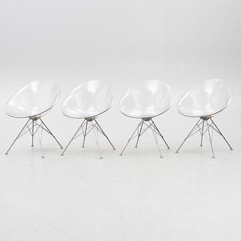 Philippe Starck, stolar 4 st, "Ero S", Kartell, Italien.