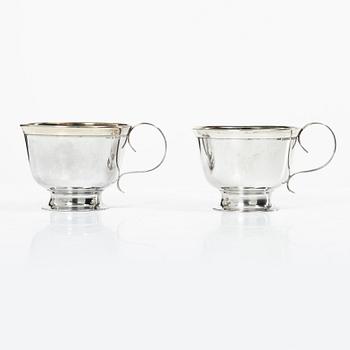 Six Swedish silver cups, mark of Arkala Johanna Gottschalk, Stockholm, 1960s.
