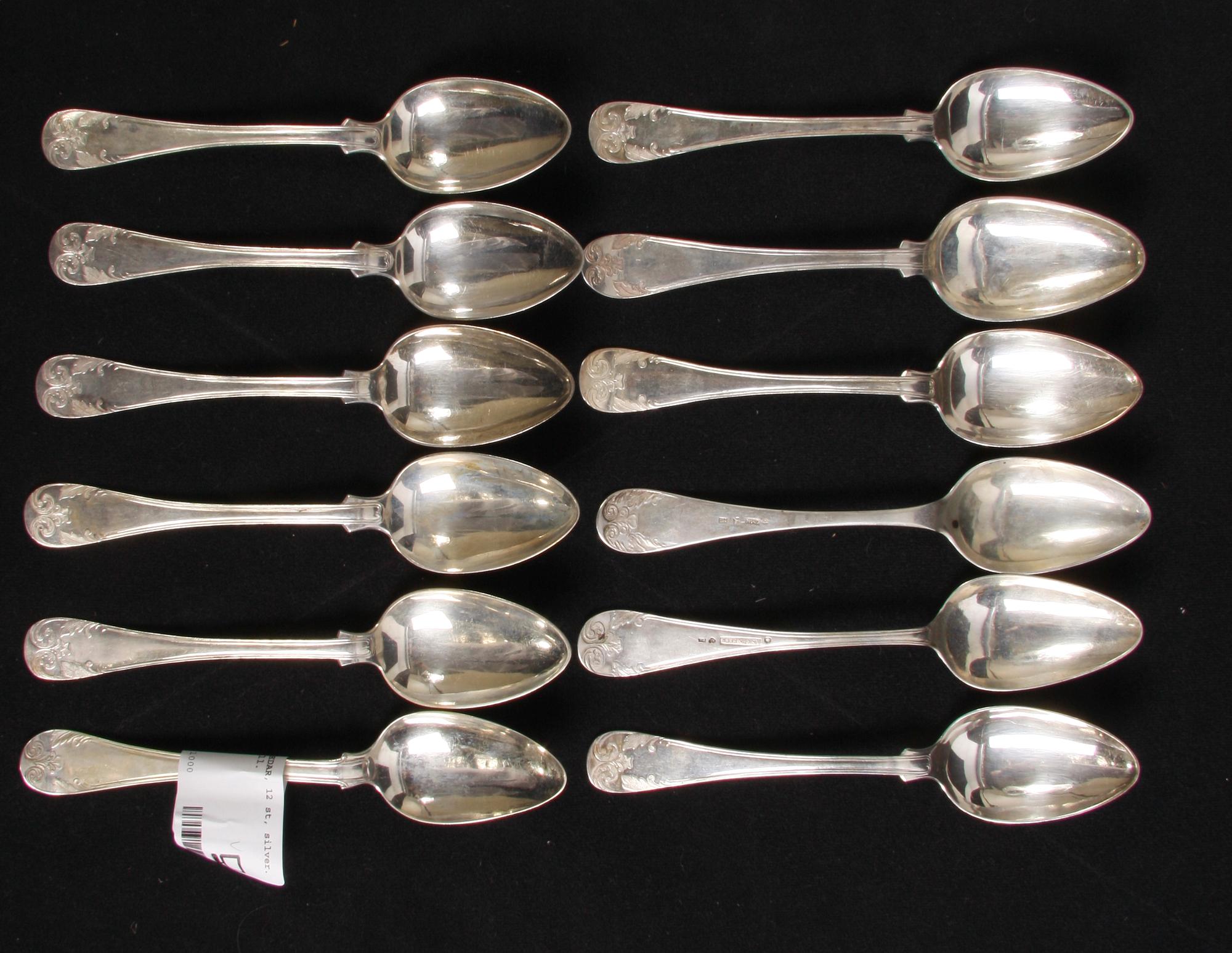 MATSKEDAR, 12 st, silver. Snarlik modell.