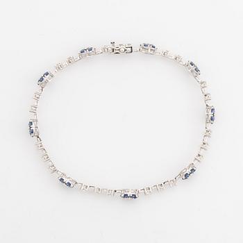Sapphire and brilliant cut diamond bracelet.