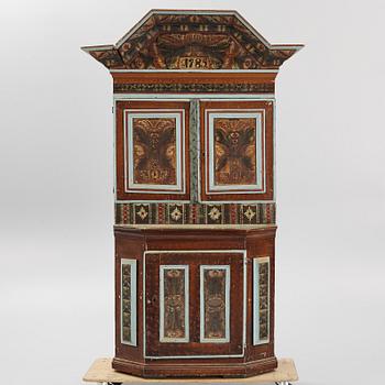 Cabinet, folk art, Dalarna, dated 1785.