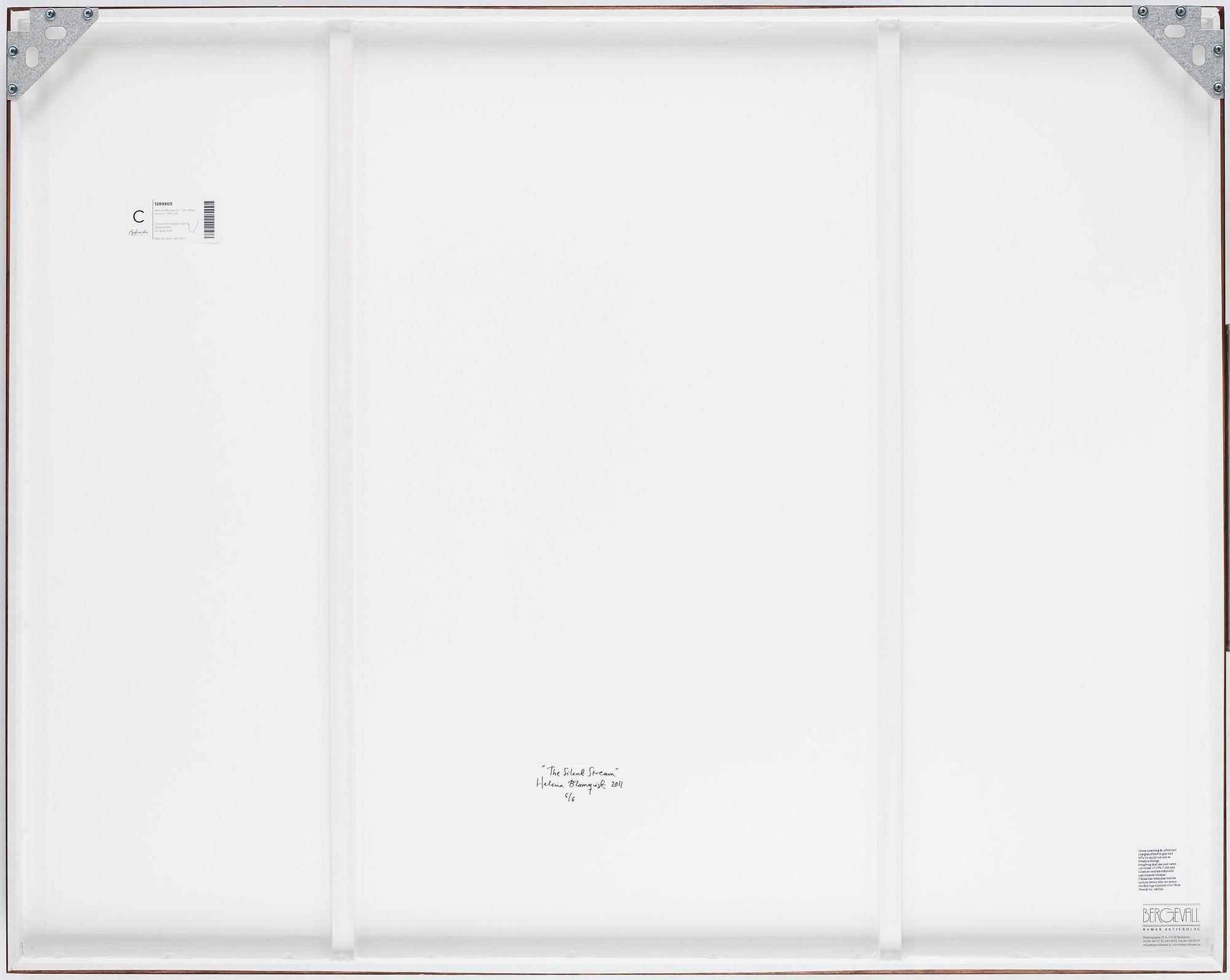 Helena Blomqvist, Pigment print, 2011, signed Helena Blomqvist and verso numbered 6/6.