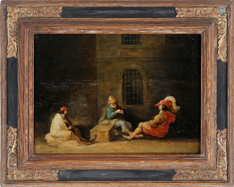 FRANS FRANCKEN II. Tillskriven. Olja på pannå. Signerad.