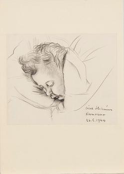 Konstnärsmapp med arbeten av olika finska konstnärer, 1944.