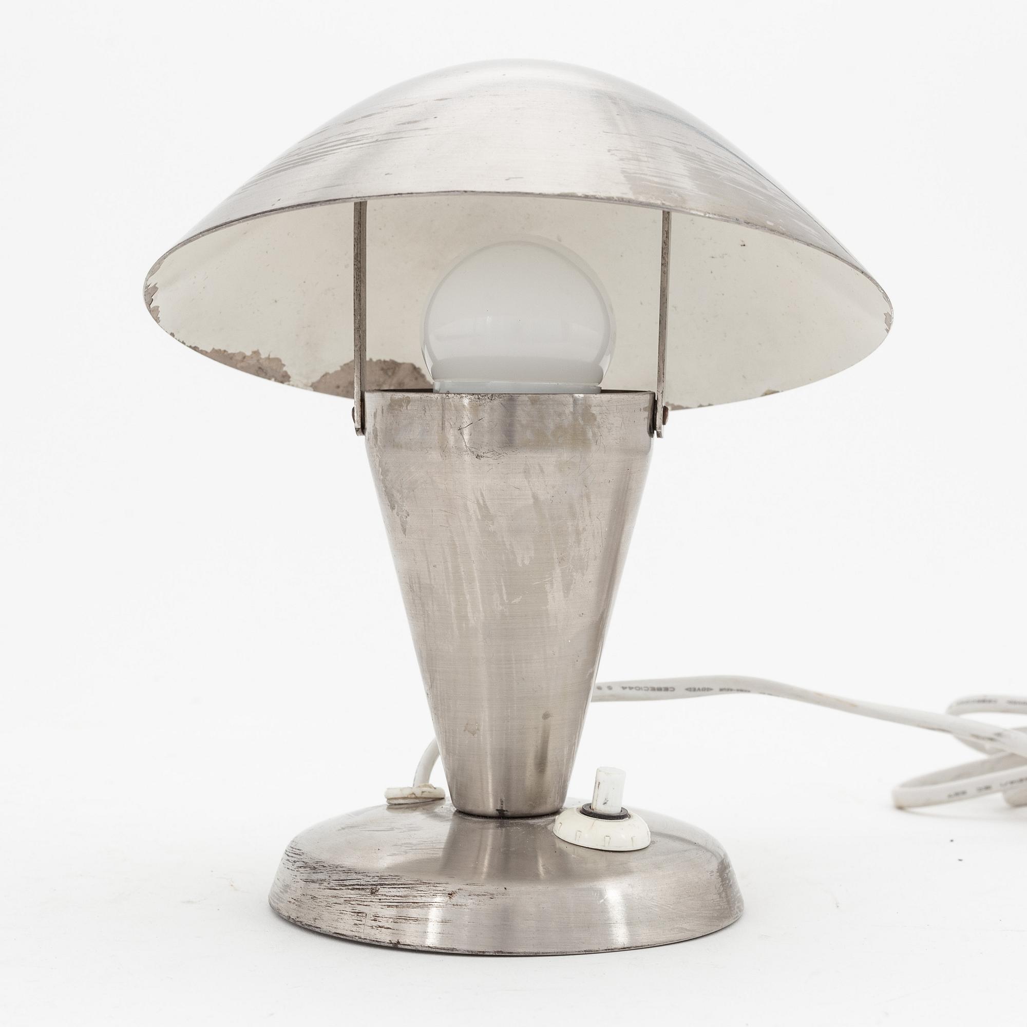 Josef Hurka, bordslampa, Napako, Tjeckoslovakien, 1930-tal.