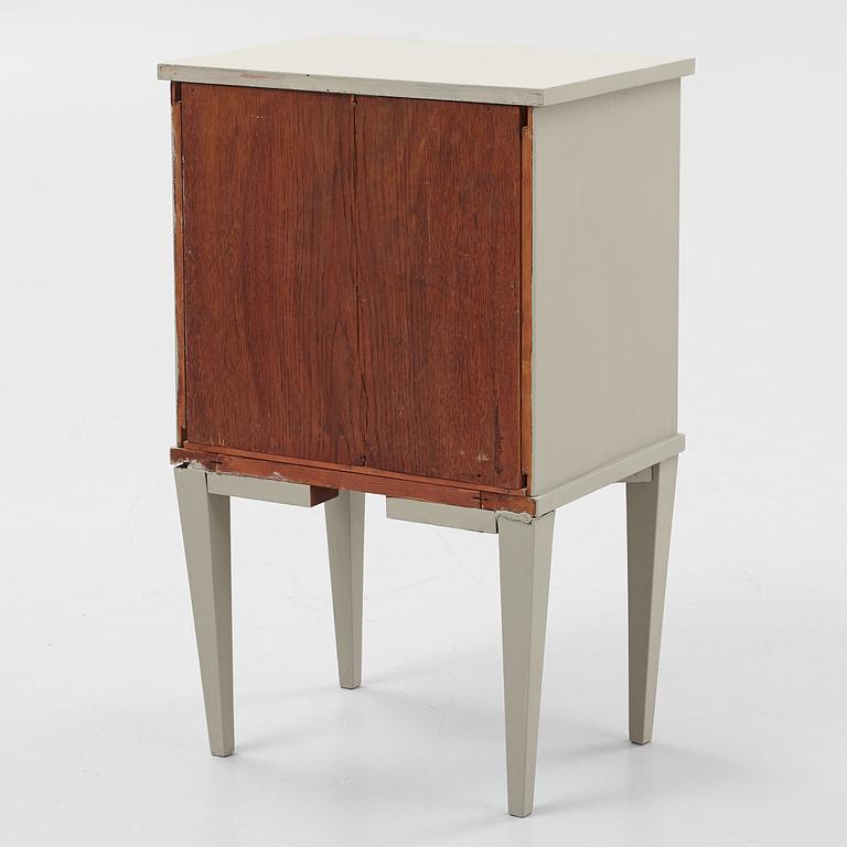 A late Gustavian style bedside table, first half of the 20th Century.