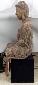 BUDDHA, trä. Mingstil.