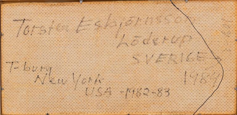 Torsten Esbjörnsson, oil on panel, signed a tergo and dated.