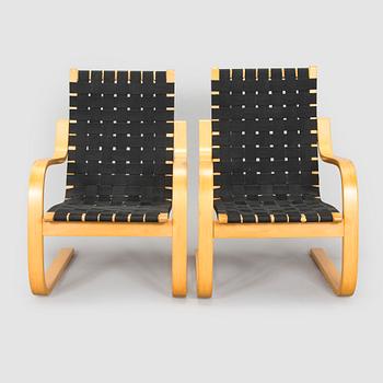 Alvar Aalto, nojatuolipari, malli 406, Artek 1970-luku.