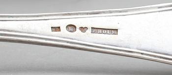 BESTICK, 25 st, silver, "Fransk spets", bland annat Carl Neuendorff dy, Karlskrona, 1846. Vikt ca 418g.