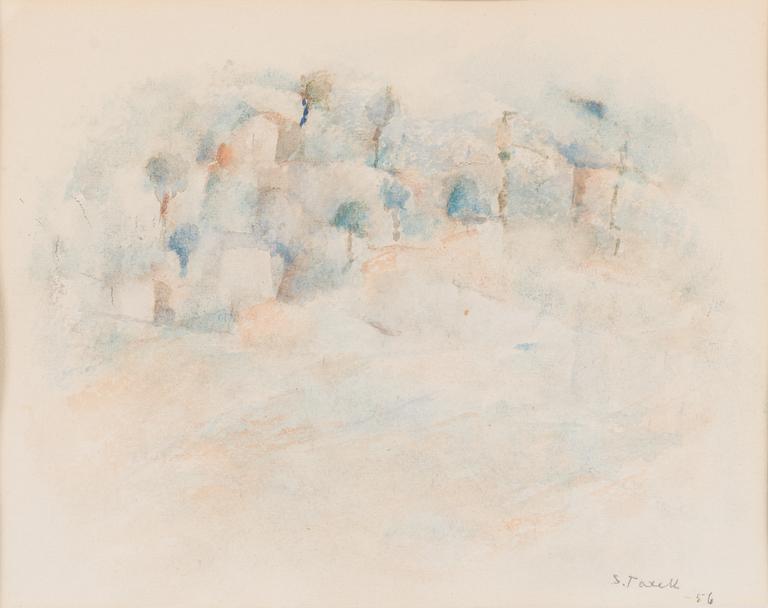 Sophie Taxell, watercolour, signed and dated -56.