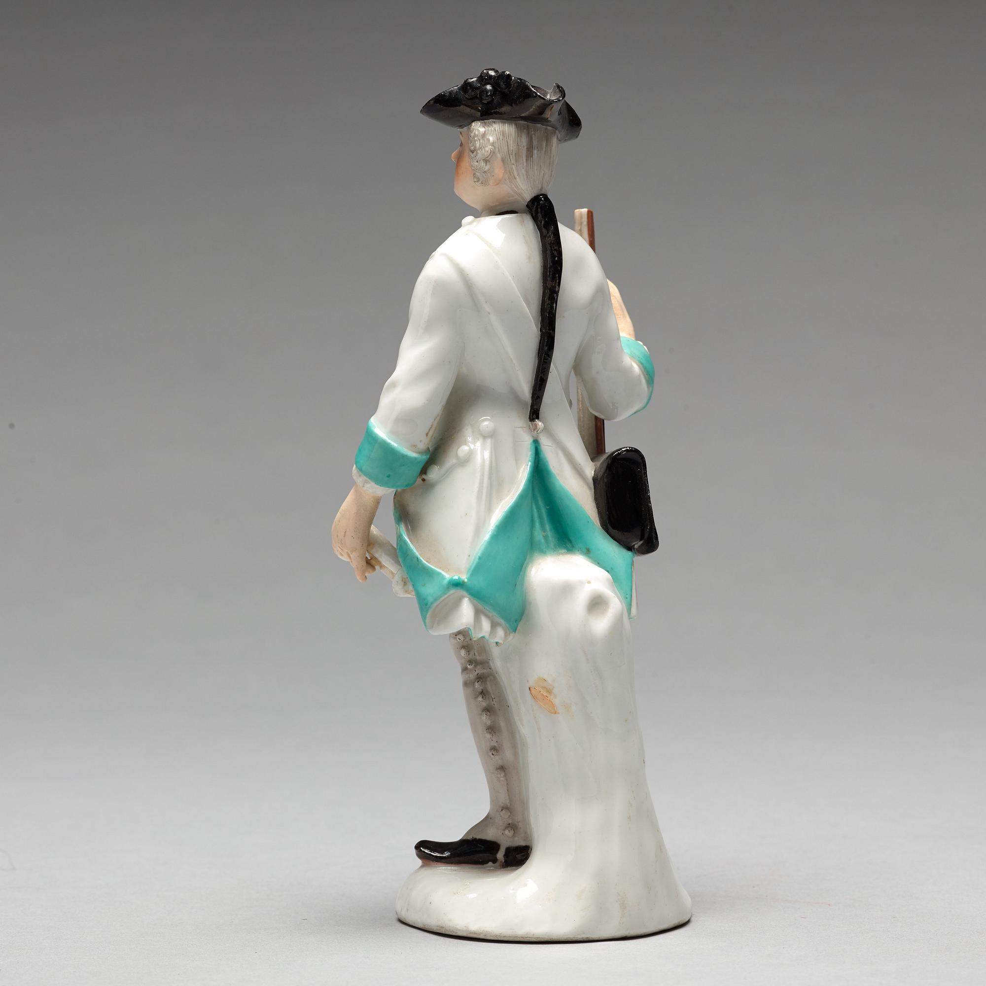 FIGURIN, porslin. Tyskland, 17/1800-tal. Omärkt.