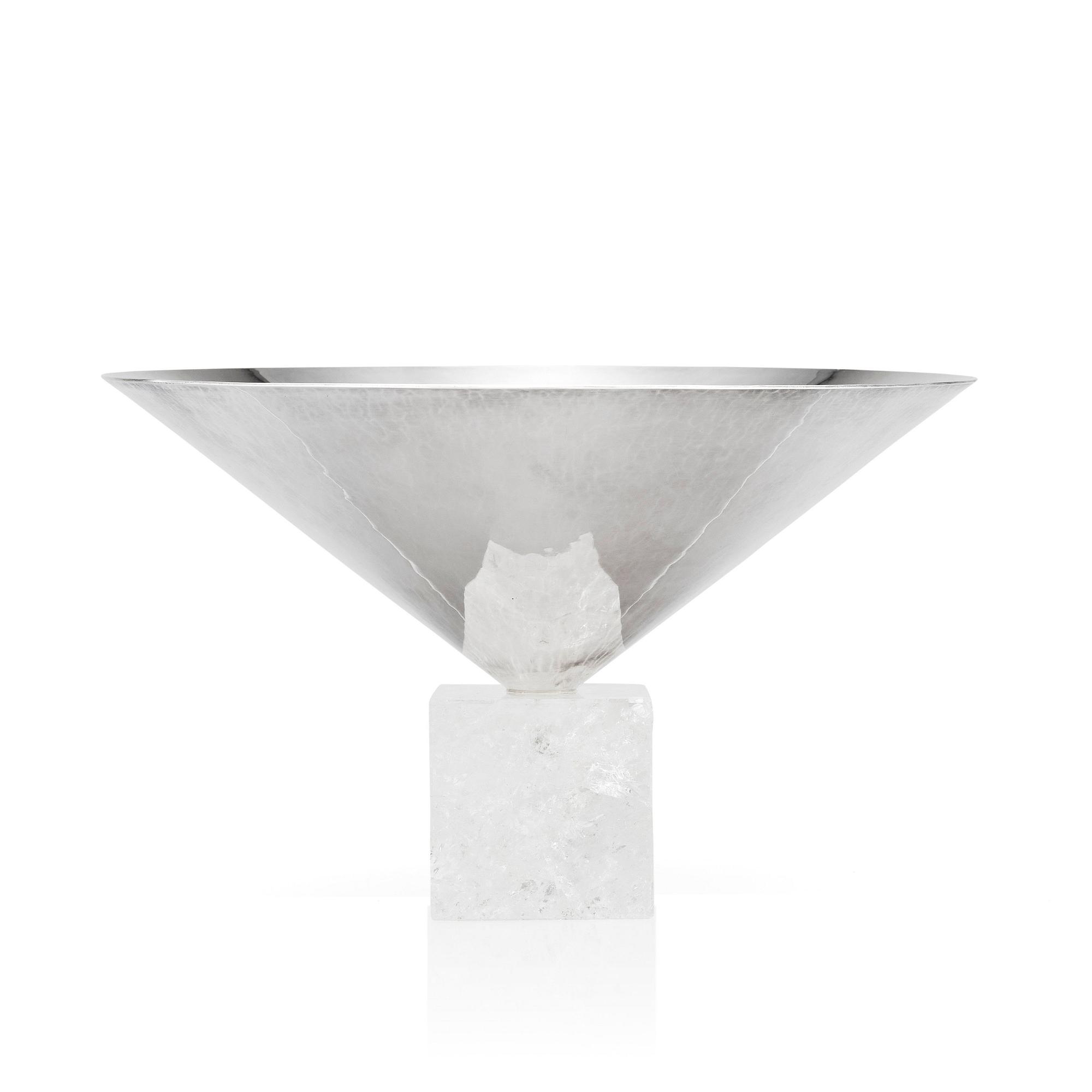 Wolfgang Gessl, a sterling silver and qvartz bowl, Ateljé Wolfgang Gessl, Stockholm 2009.
