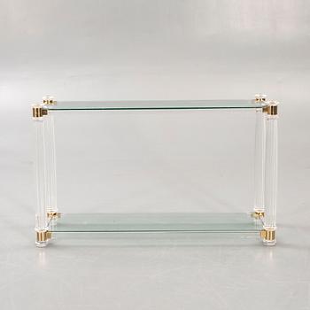 A late 20th century glass and plexi sdieboard.