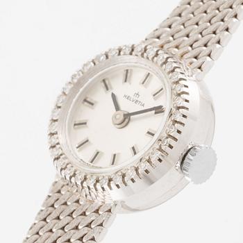 Helvetia, wristwatch, 18K white gold with diamonds.