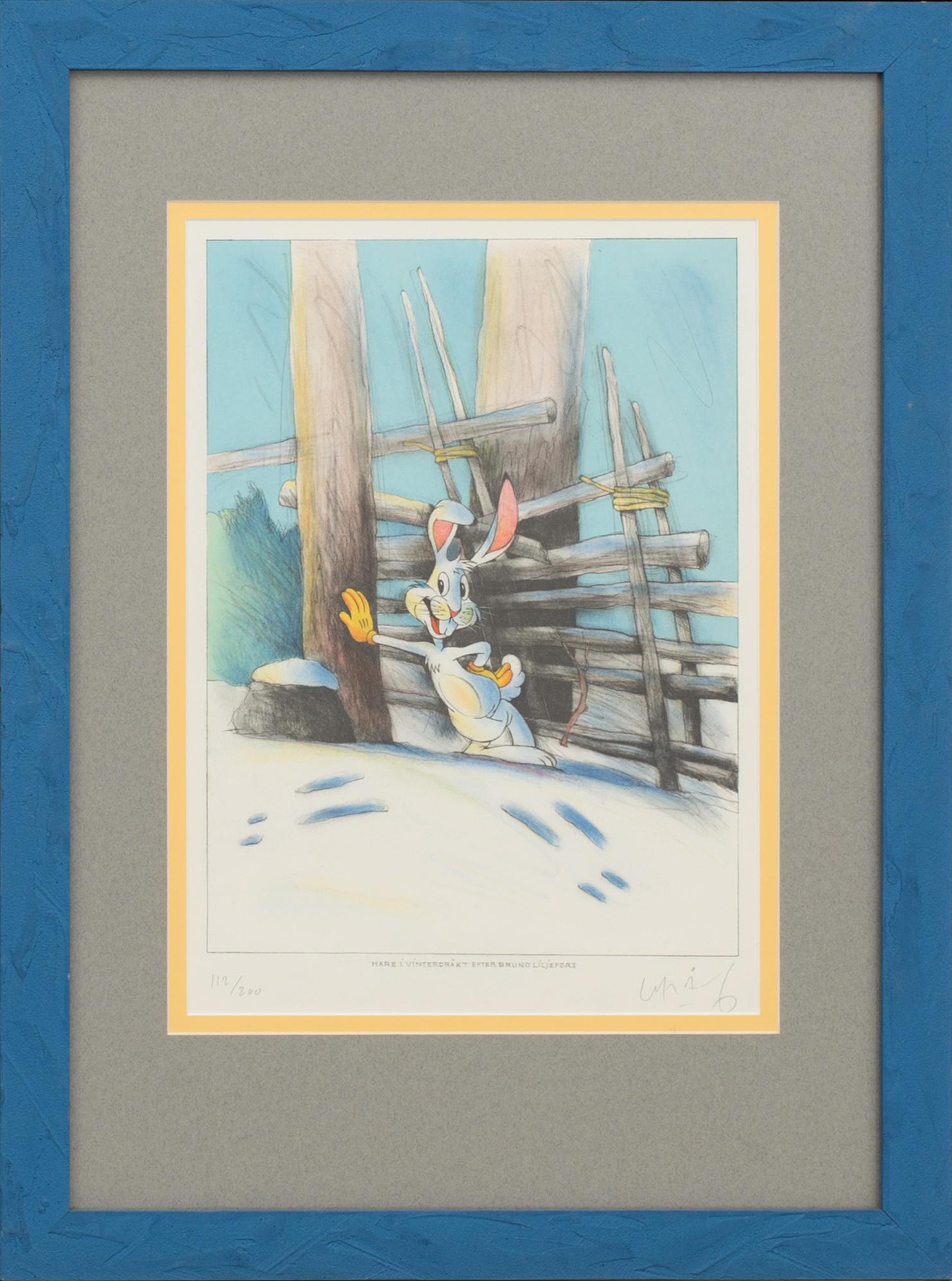 LASSE ÅBERG, 2 litographes in colours, signed and numbered,