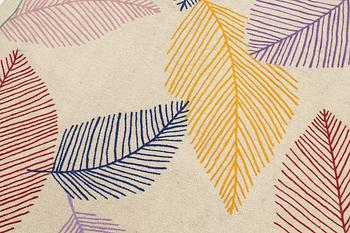 A hand-embroidered Kilim rug, c. 199 x 145 cm.