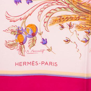 HERMÈS, scarf, "Cérès" Françoise Faconnet, Original issue 1967.