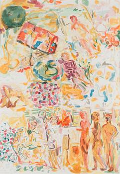 Rafael Wardi, litografi, signerad och daterad -89, märkt Tait.vedos.