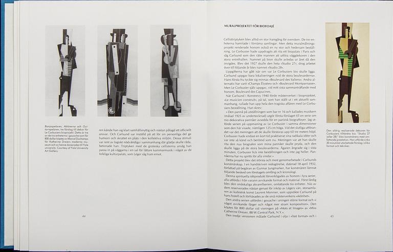 Oscar Reutersvärd mapp / bok  'Otto G Carlsund I fjärrperspektiv', bibliofilupplaga 93/199.