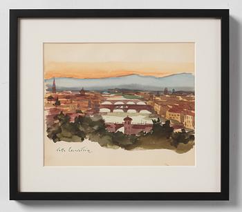 Lotte Laserstein, City view with bridges, Italy.
