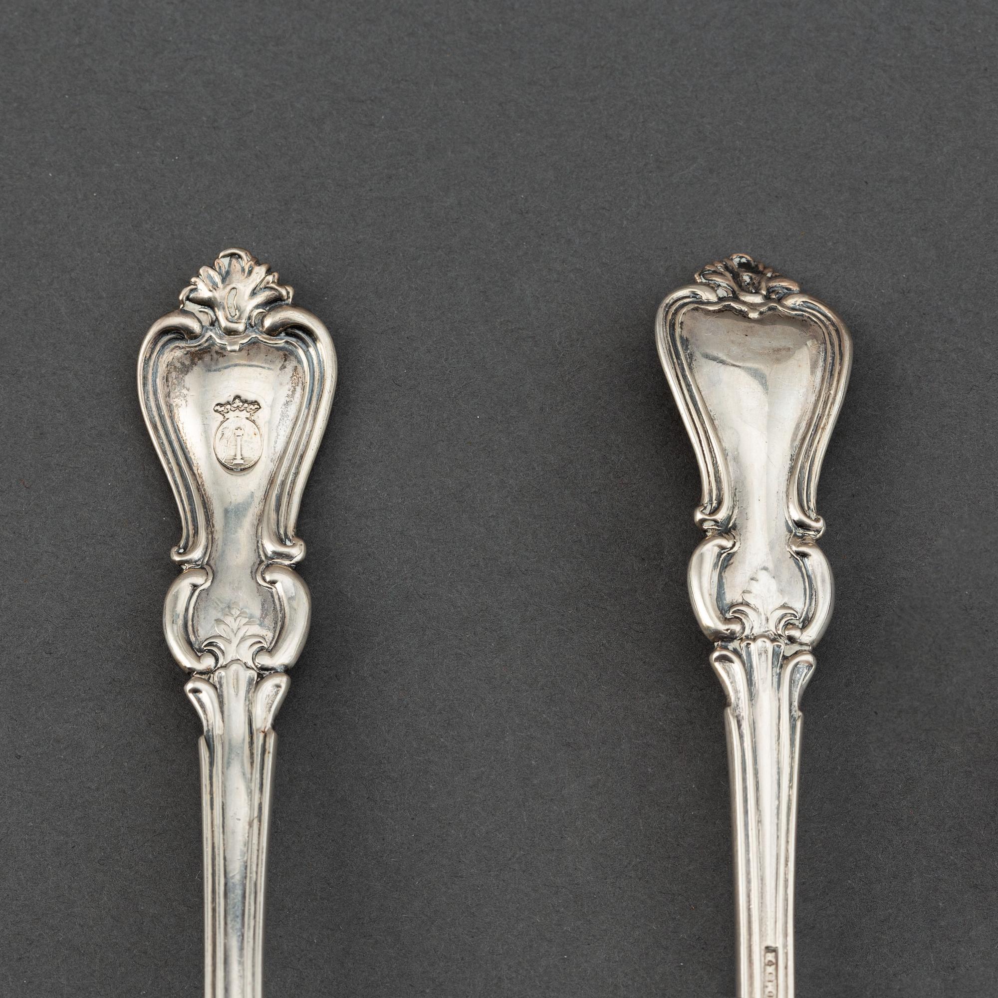 Christina Hammer, ströskedar, ett par, Stockholm 1849.