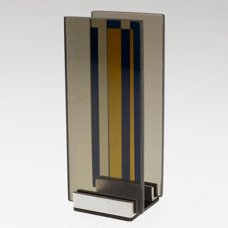 ERIC H OLSON, a glas sculpture, "Optochromi", signerad.