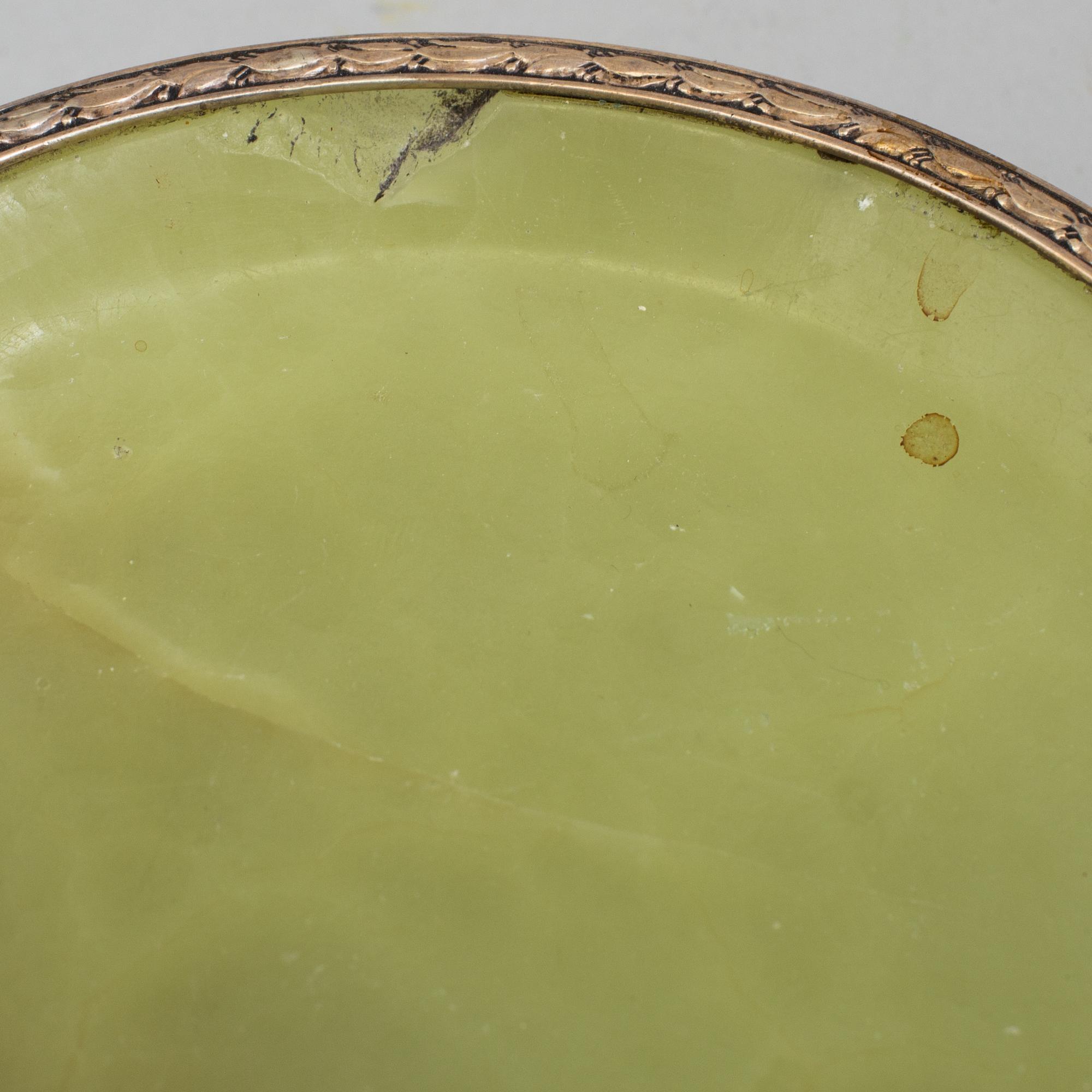 A silver and onyx ashtray by WA Bolin, unclear dating.