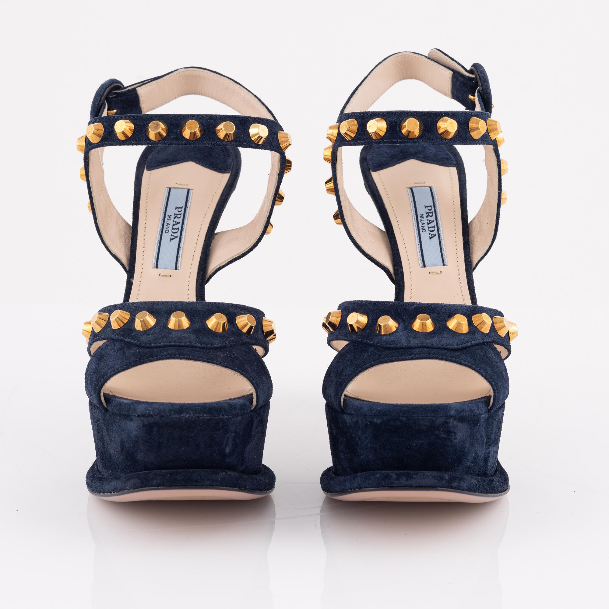 Prada, sandaletter, storlek 36 1/2.