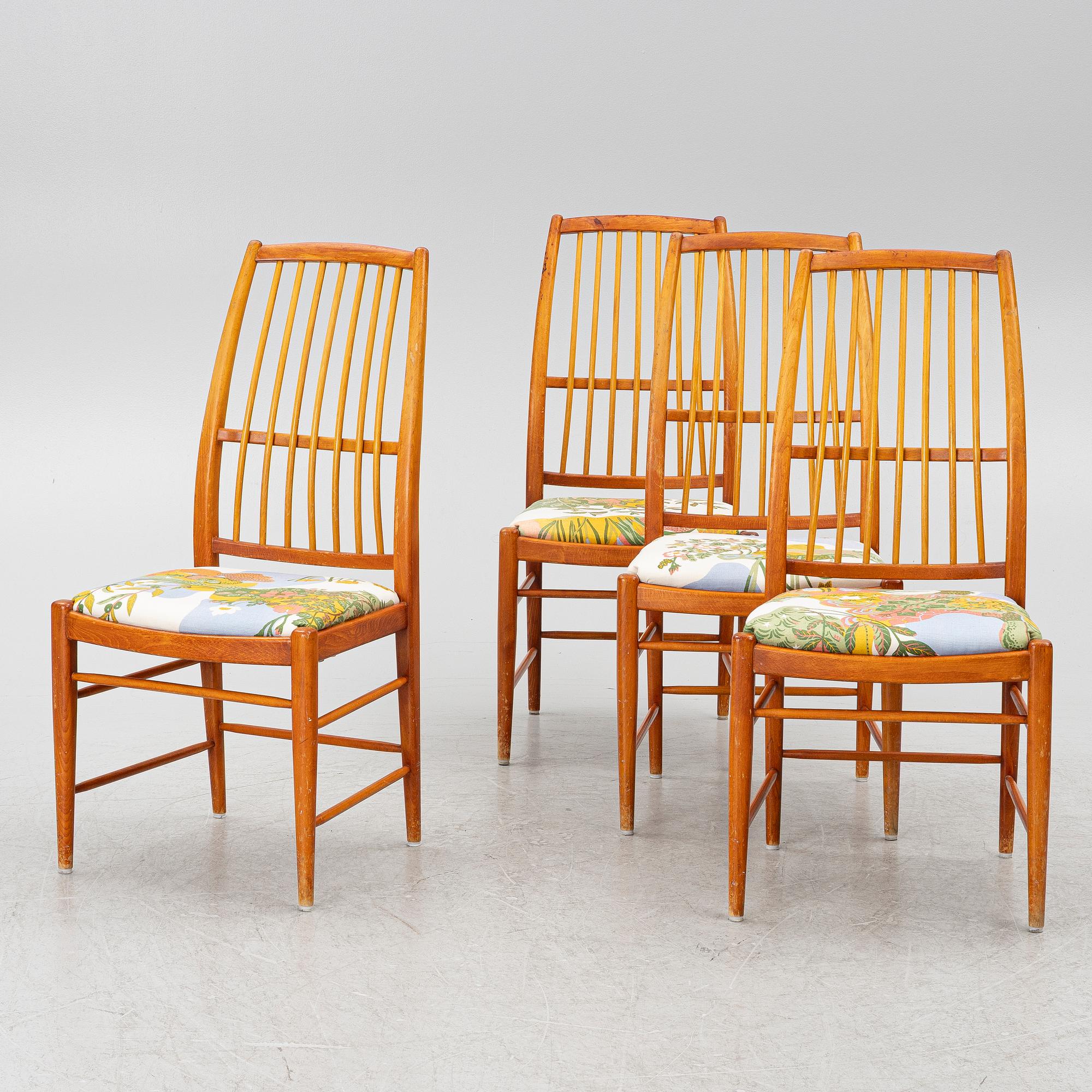 David Rosén, chairs, 4 pcs, "Napoli", second half of the 20th century.