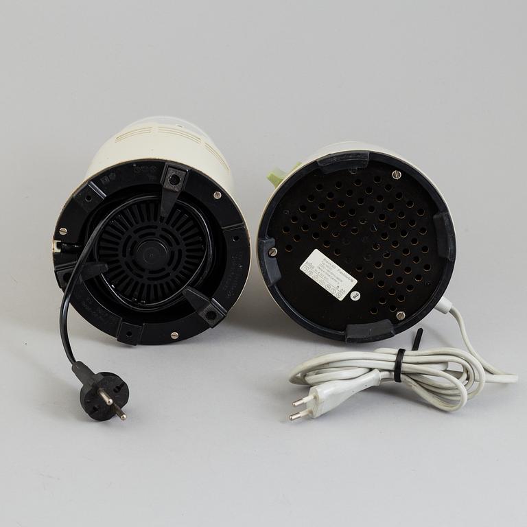 GERD ALFRED MÜLLER & H. KAHLKE, 2 blenders, Braun 1960-70´s.
