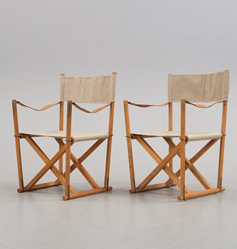 A pair of Mogens Koch folding chairs "MK16", Interna, Danmark, Källemo.