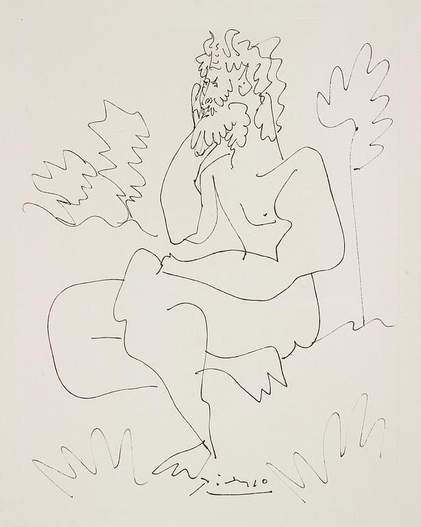 Pablo Picasso, "Thoughtful man" ur "Les cavalliers d'ombre".