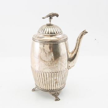 Chocolate pot silver Empire style, CG Hallberg Stockholm 1904.