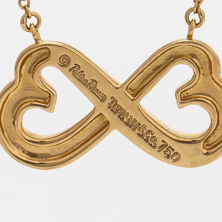 Tiffany & Co, Paloma Picasso, a "Double Loving Heart" necklace in 18K gold.